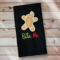 Bite Me Gingerbread Towel