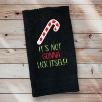 Lick Itself Candy Cane Towel