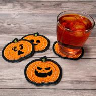 Wacky Pumpkin Coasters (Set of 4)